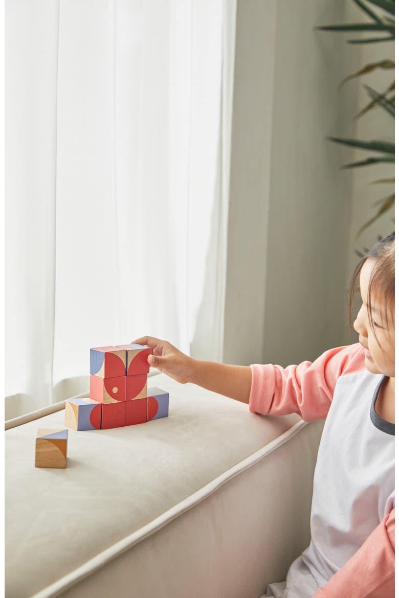 Geo Pattern Cube Playset, Alternate, color, RED MULTI
