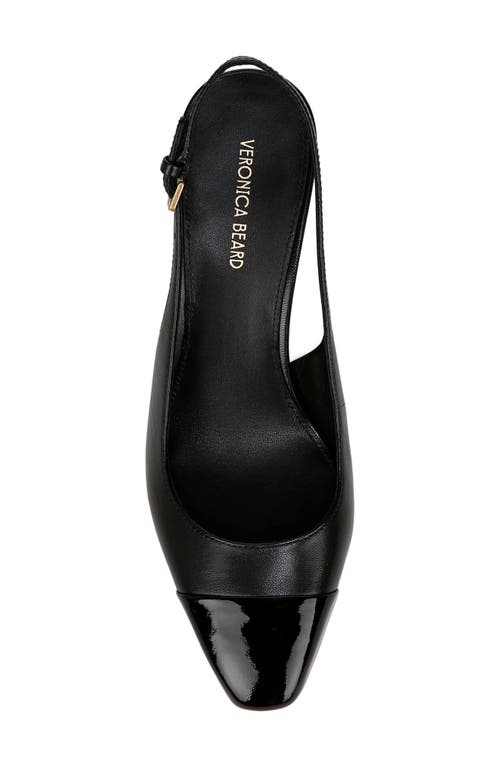 Shop Veronica Beard Cecile Cap Toe Slingback Pump In Black/black