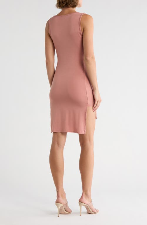 Go Couture High/low Jersey Minidress In Pink
