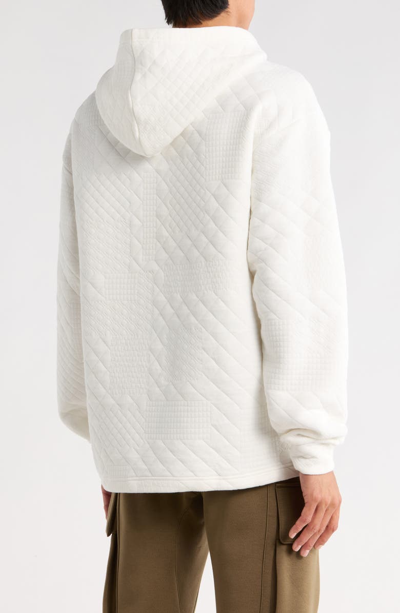 FLEECE FACTORY Quilted Hoodie, Alternate, color, Ivory