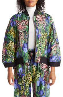 Gucci Feline Floral Reversible Bomber Jacket