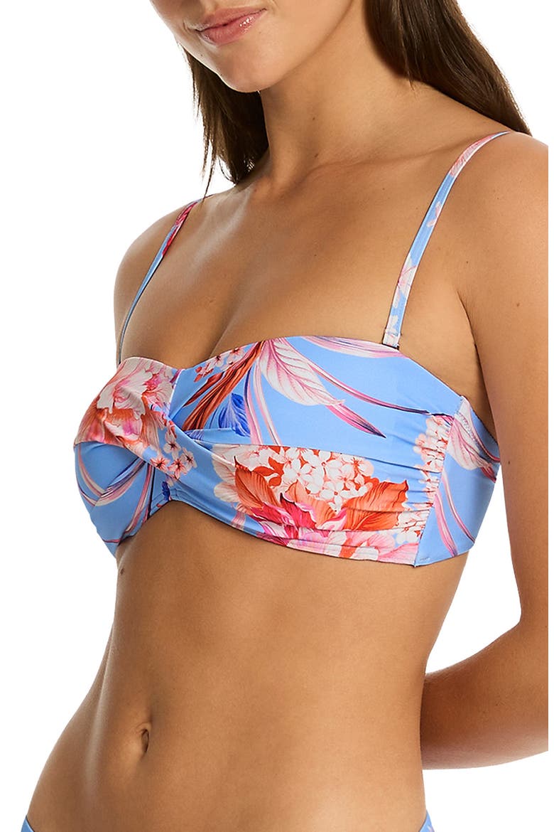 Indochine Twist Bandeau Bikini Top, Alternate, color, LIGHT BLUE