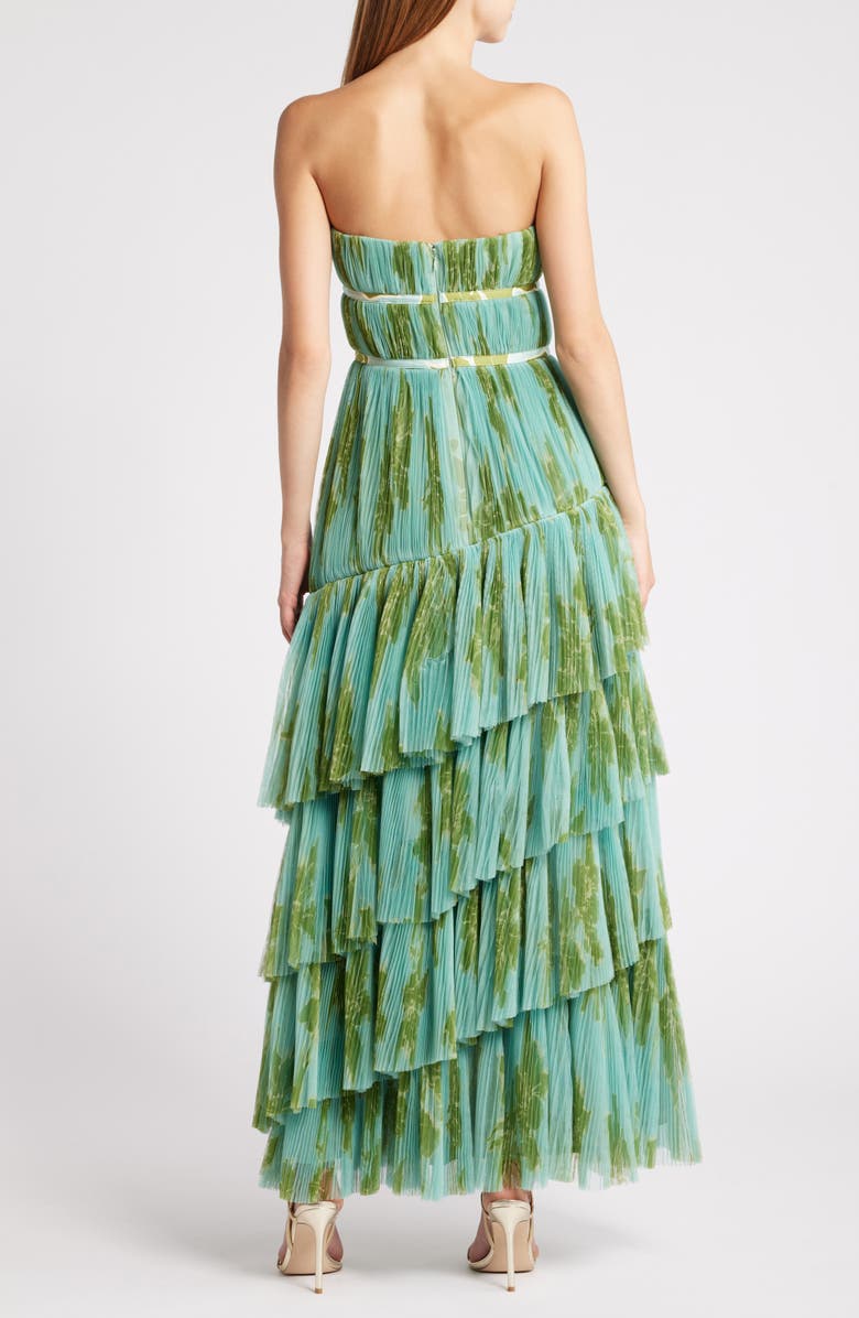 Hutch Strapless Tiered Tulle Gown, Alternate, color, Seafoam