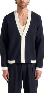 Manière De Voir Clovis Tailored Cardigan With Contrast Placket