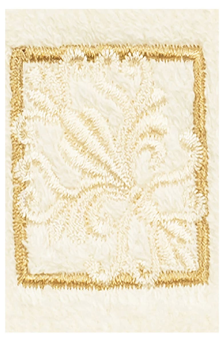 Linum Home Textiles Vivian Embellished Washcloth - Set of 2 - Cream, Alternate, color, Cream