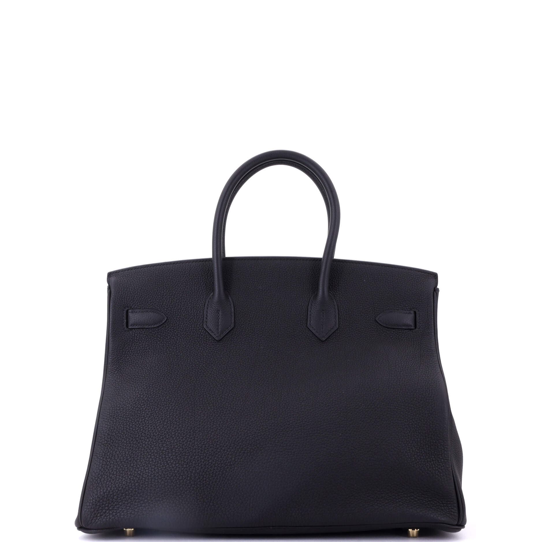 Pre-Owned Hermes Birkin Handbag Black Togo with Gold Hardware 35, Alternate, color, Noir