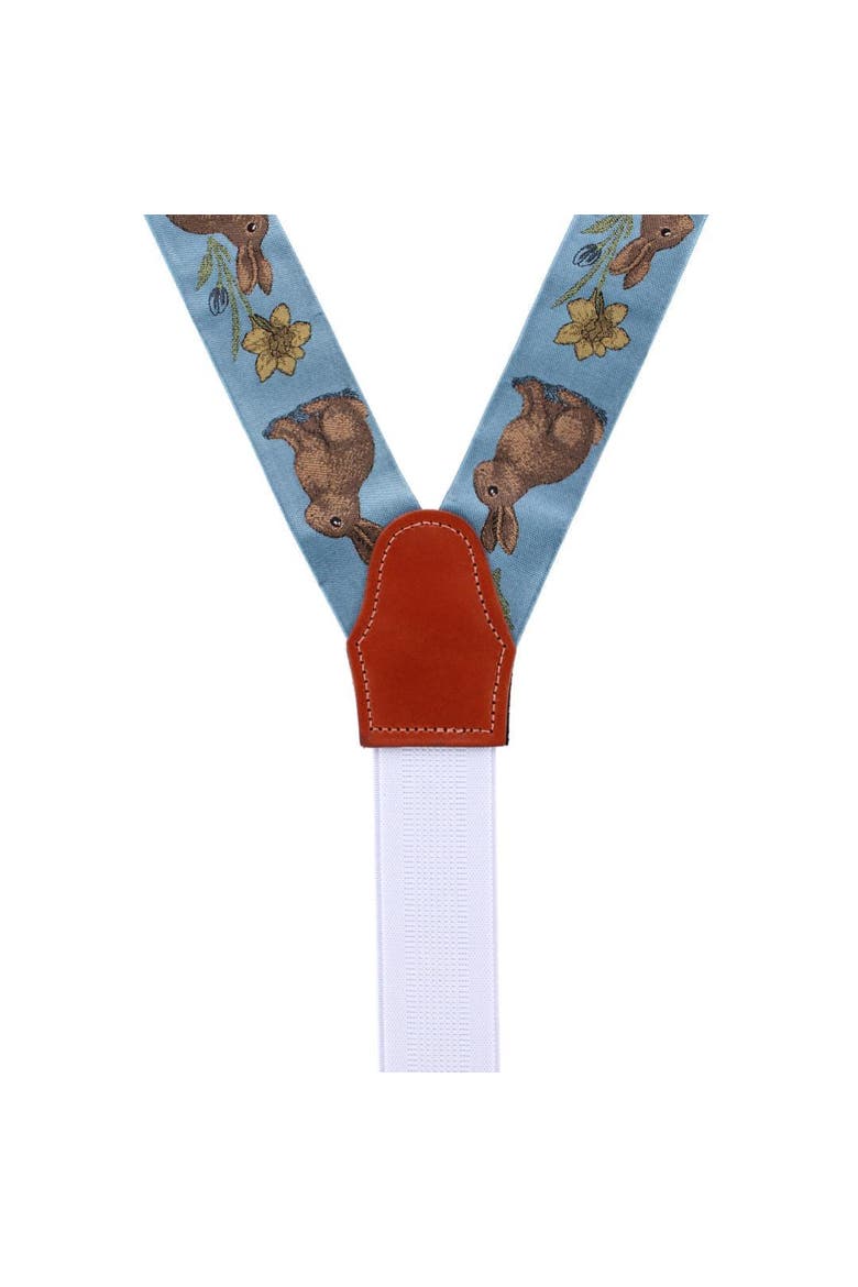 Harvey's Easter Sunday Silk Button End Suspenders, Alternate, color, Light Blue