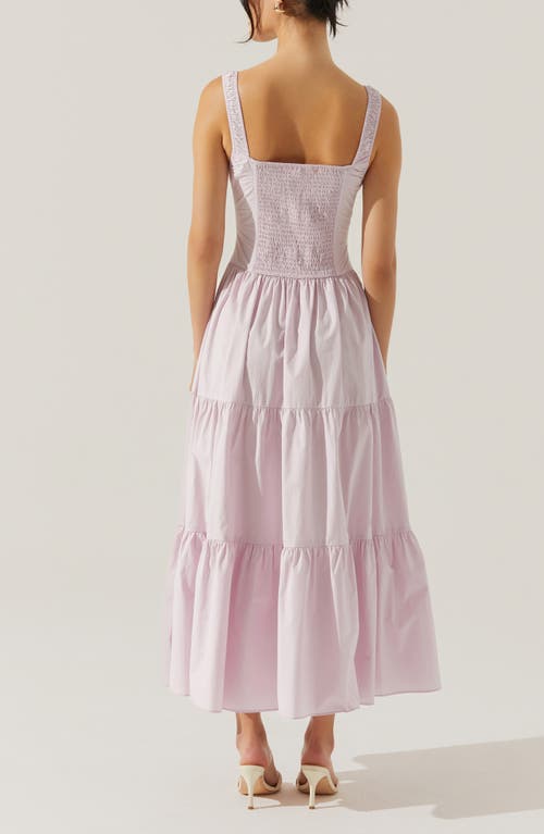 Astr The Label Temperance Tiered Corset Midi Dress In Lilac