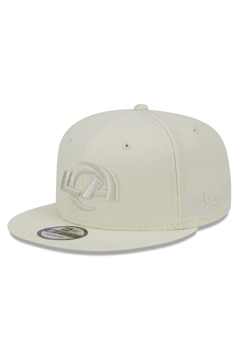 Men's New Era Cream Los Angeles Rams Color Pack 9FIFTY Snapback Hat, Main, color, Cream