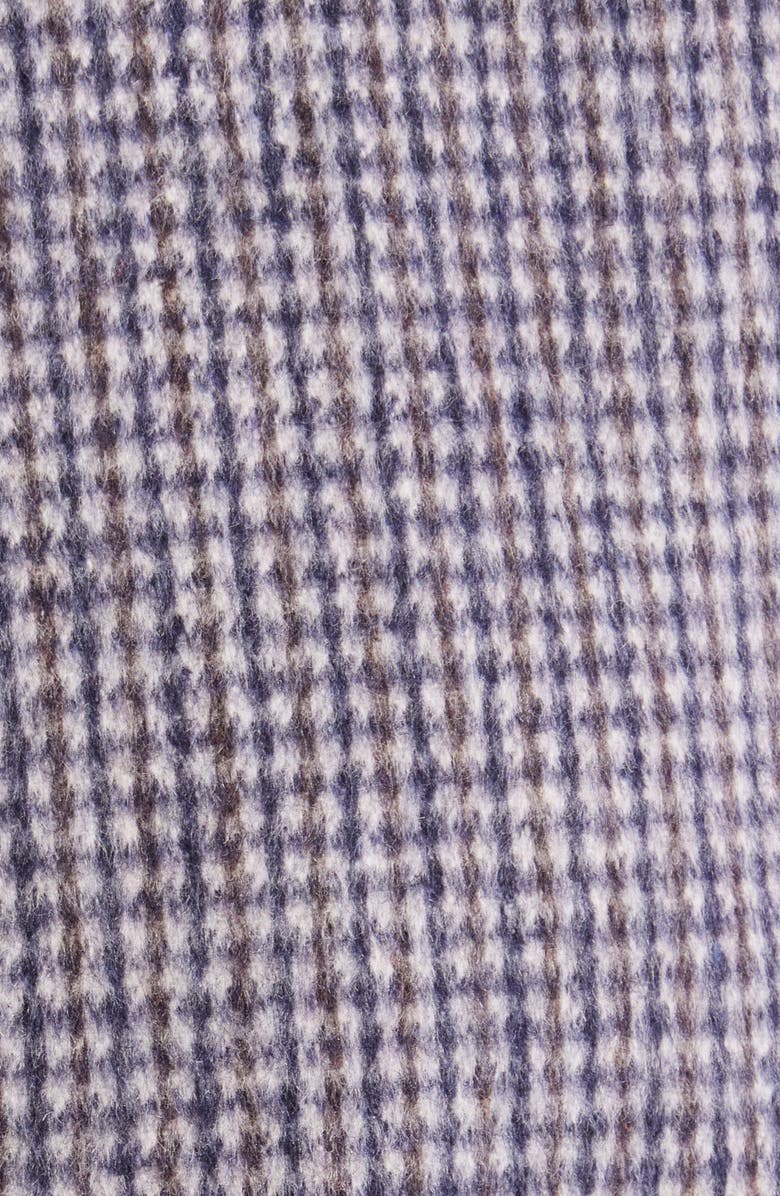 dRA Cameron Balloon Sleeve Wool Blend Long Coat, Alternate, color, Navy Check