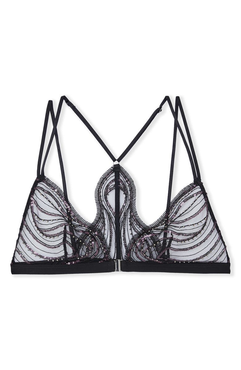 Etam Whisper of Desire Triangle Bra, Alternate, color, Black