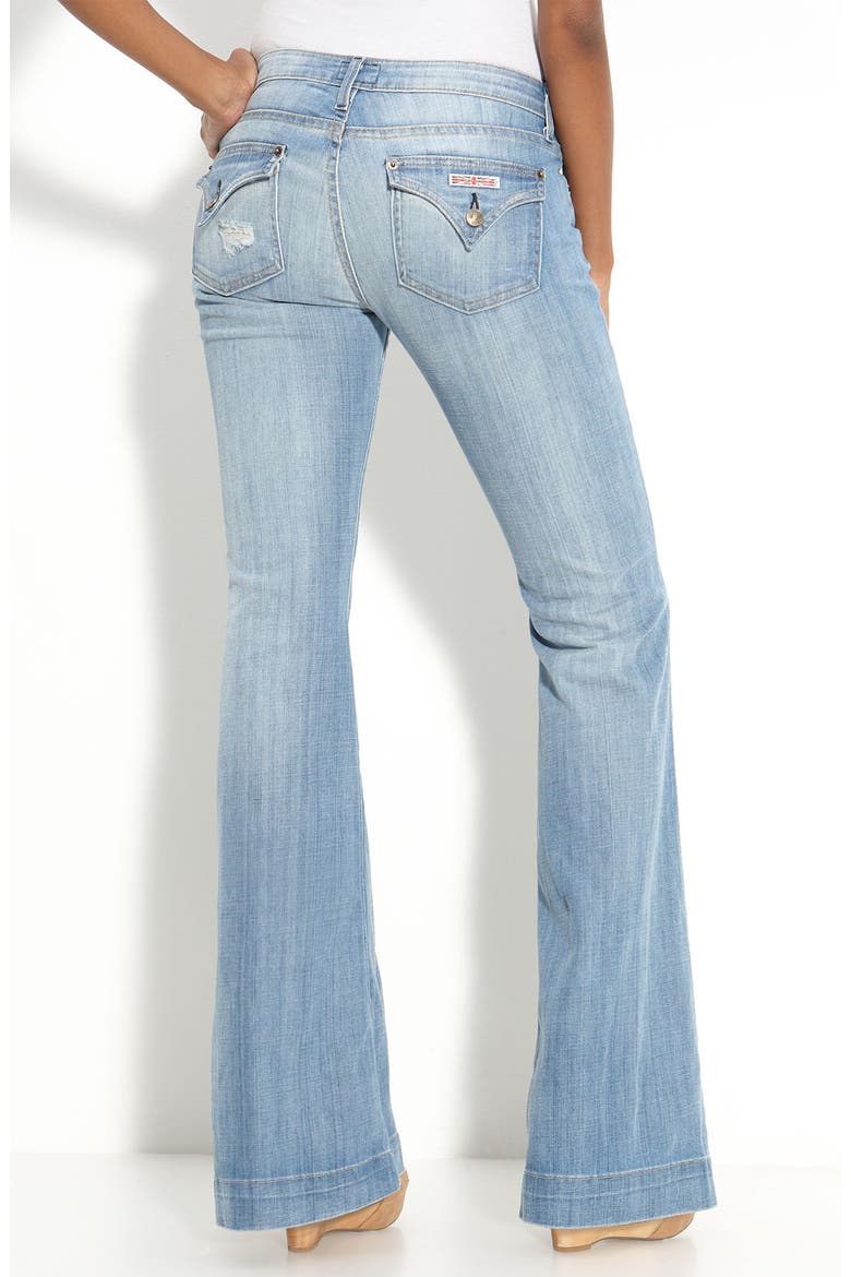 'Ferris' Flare Leg Stretch Denim Jeans, Main, color, TELFORD