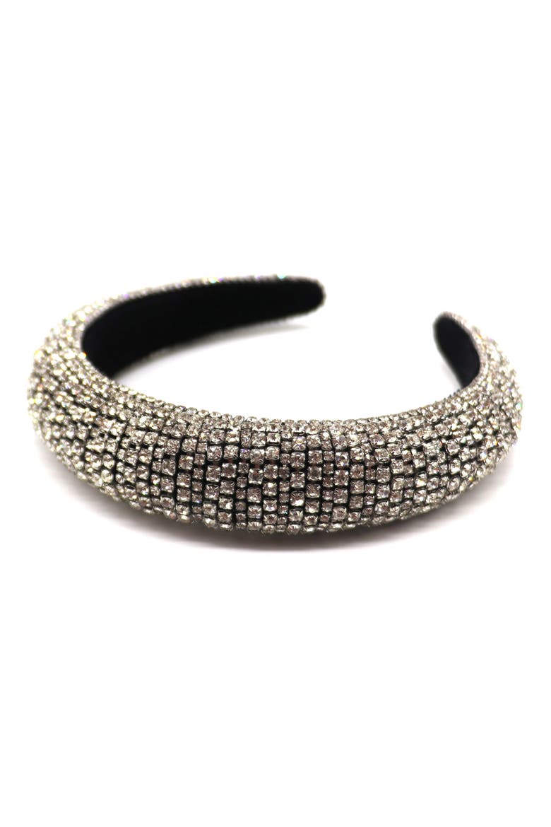 Crystal Headband, Main, color, BLACK/ CRY