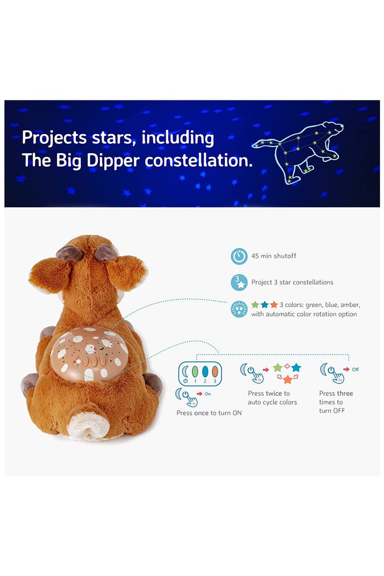 Twilight Buddies - Calming Plush Toy & Nightlight Star Projector, Alternate, color, BROWN