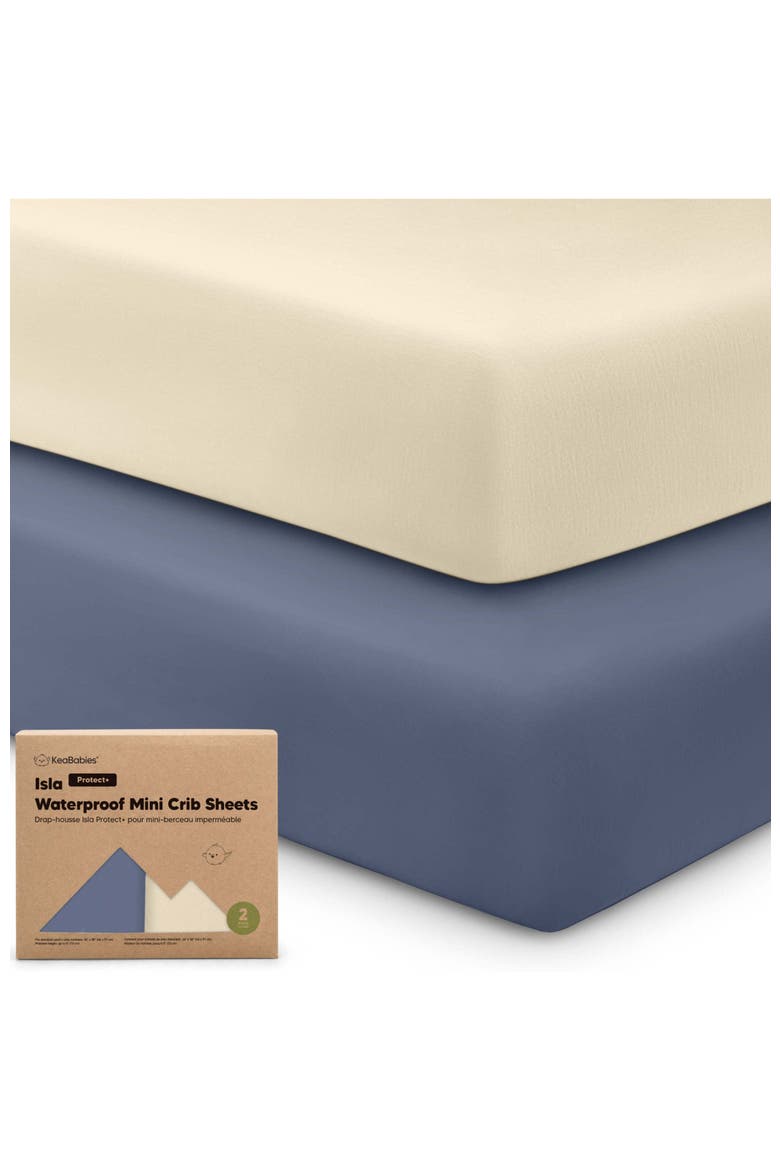 2-Pack Isla [Protect+] Waterproof Mini Crib Sheets, Main, color, Maritime