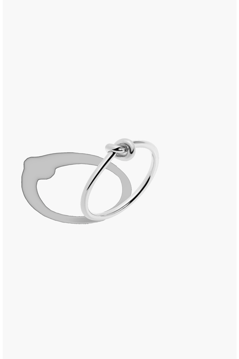 Gold Knot Ring, Alternate, color, White Gold Vermeil