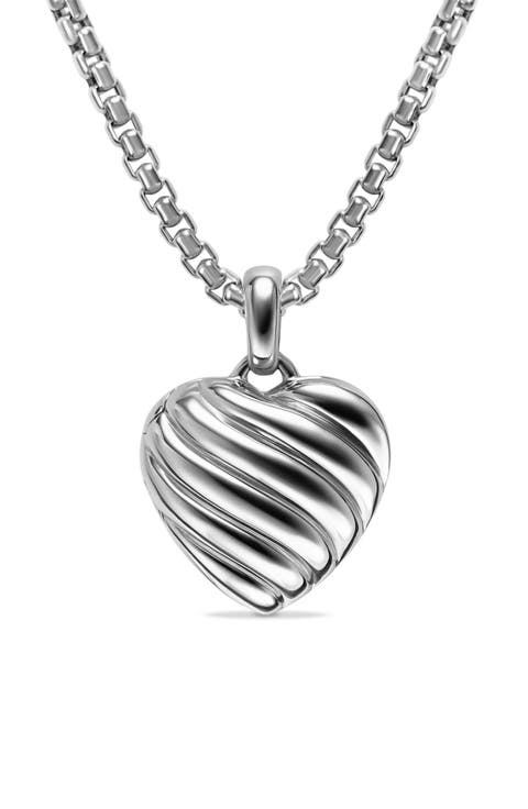 Sculpted Cable Heart Locket, 23mm