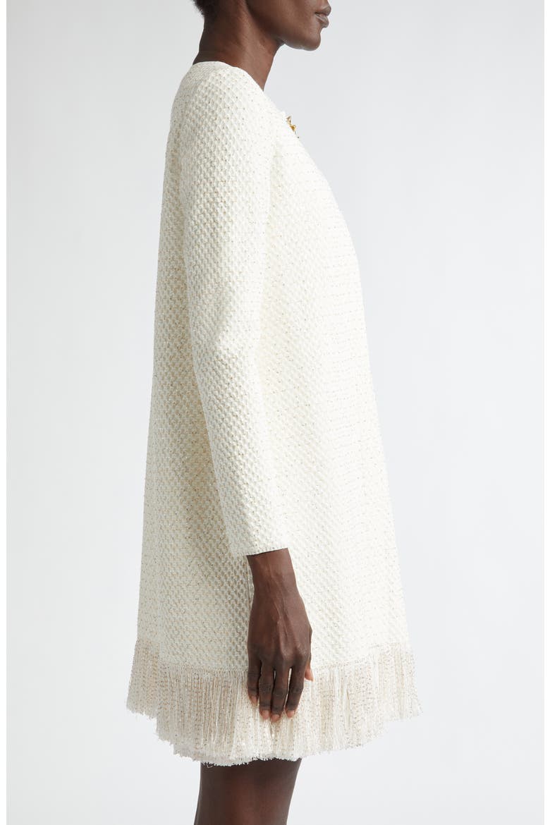Sequin Fringe Hem Jacket, Alternate, color, IVORY/ GOLD