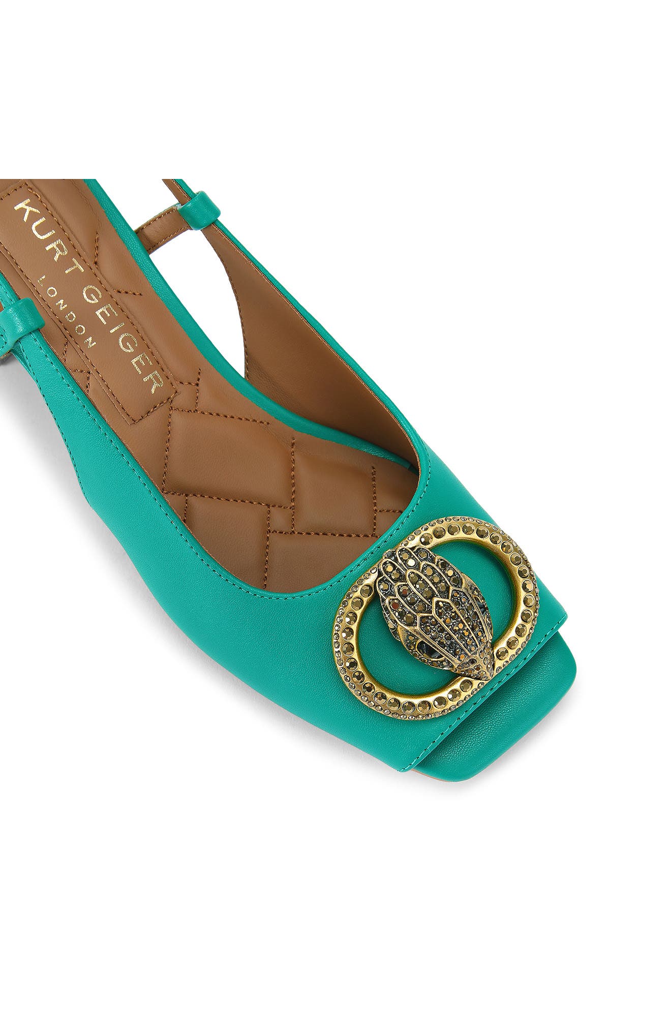 Kurt Geiger London Chelsea Slingback Sandal, Alternate, color, Open Green