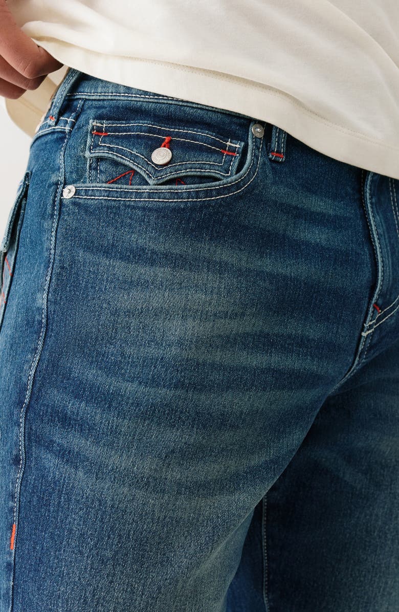 True Religion Ricky Flap Pocket Straight Leg Jeans, Alternate, color, Medium Abyss