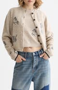 Scotch & Soda Embroidered Crewneck Cardigan