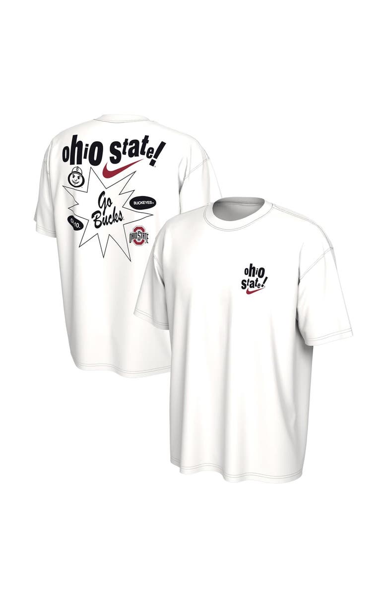 Nike Men's Nike White Ohio State Buckeyes Max90 T-Shirt, Main, color, White