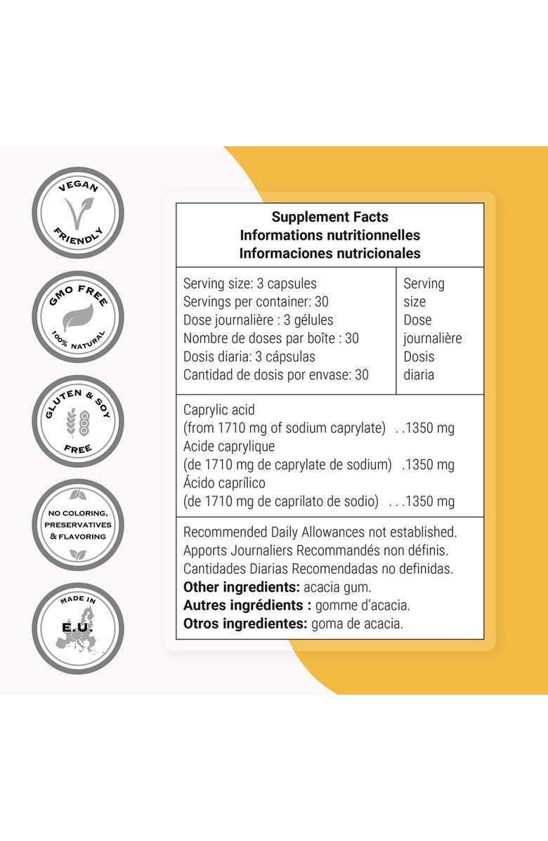 SuperSmart Caprylic Acid 1350mg per Day, Alternate, color, 