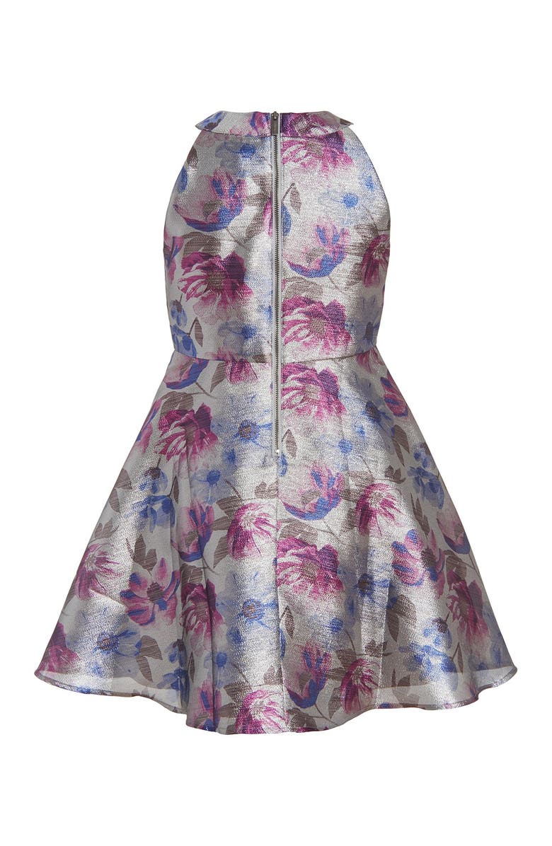 Calvin Klein Floral Shine High-Neck Dress, Alternate, color,