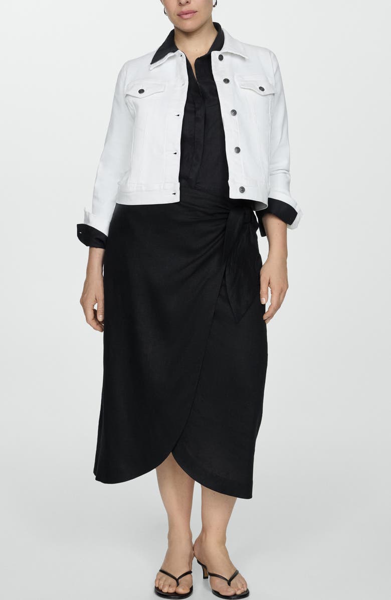 MANGO Denim Trucker Jacket, Alternate, color, 