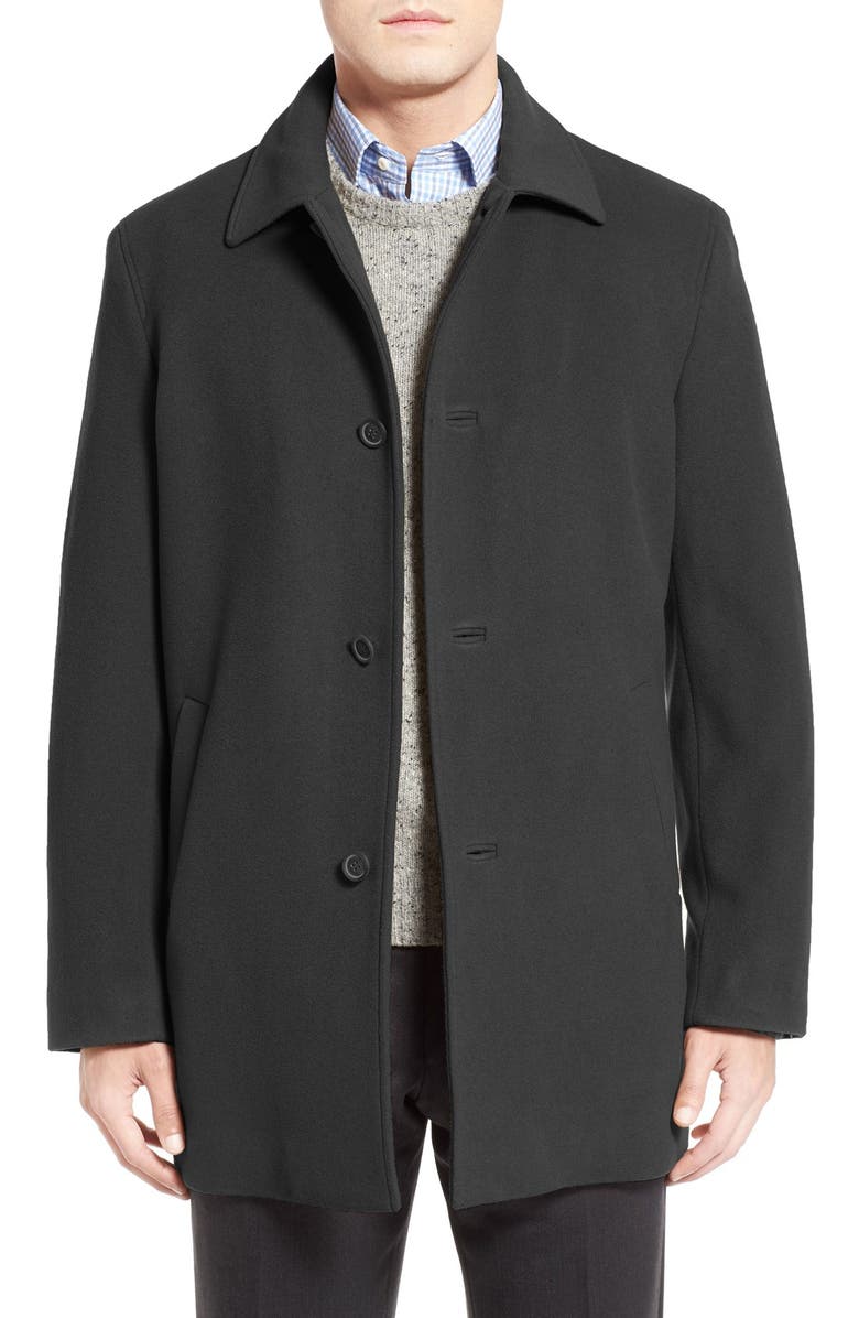 Cole Haan Wool Blend Overcoat, Main, color, Charcoal