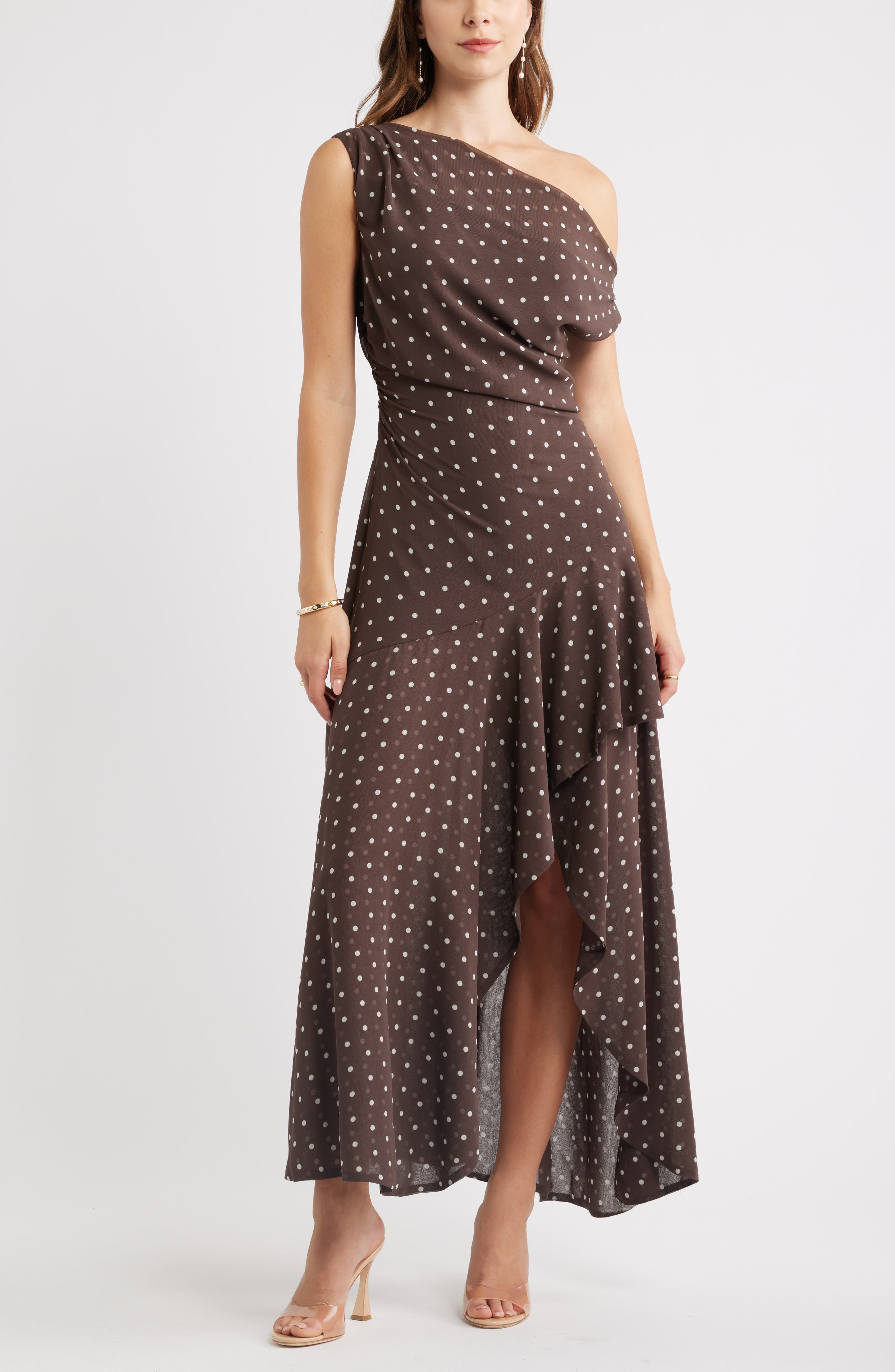 BROWN- IVORY CORNER DOT