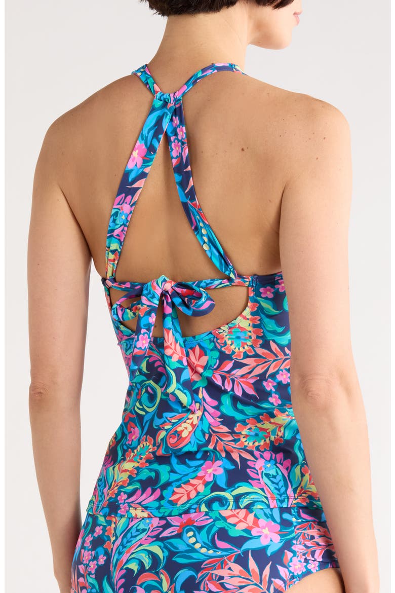 Louise Wrap Underwire Tankini Top, Alternate, color, PANTHEON BLUE