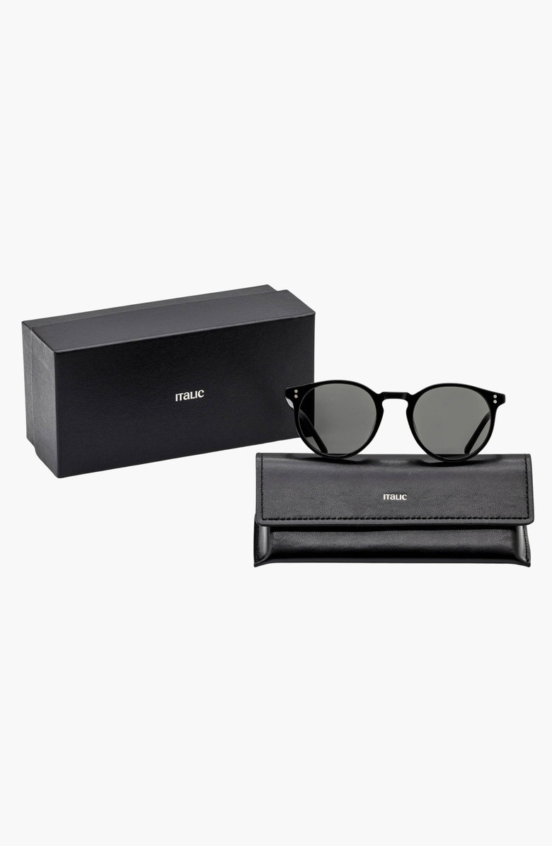 Italic Hancock Italian Acetate Sunglasses, Alternate, color, Black