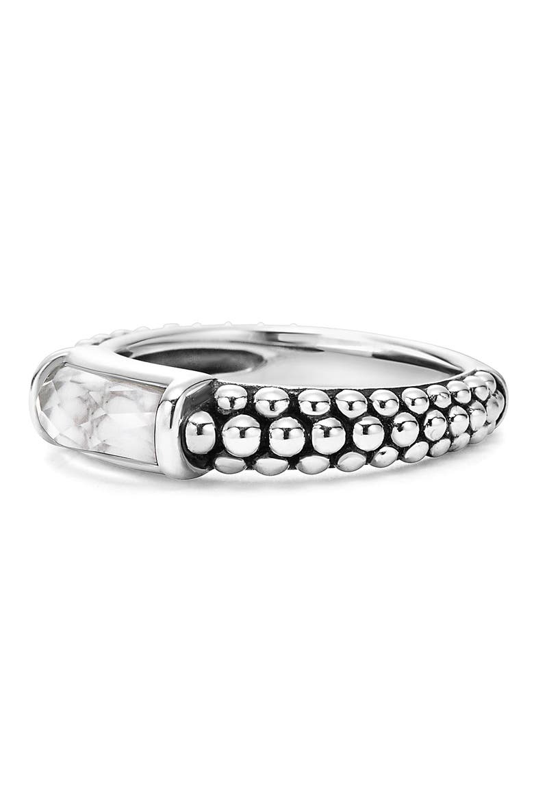 'Maya' Stackable Caviar Ring, Alternate, color, HOWLITE