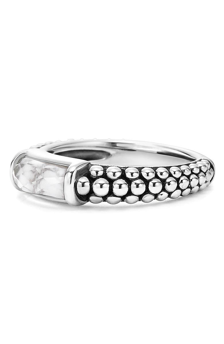 LAGOS 'Maya' Stackable Caviar Ring, Alternate, color, 