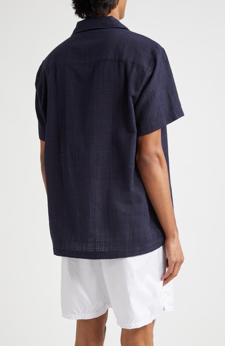 PALMES Kasino Hills Challenger Cotton Camp Shirt, Alternate, color, Navy