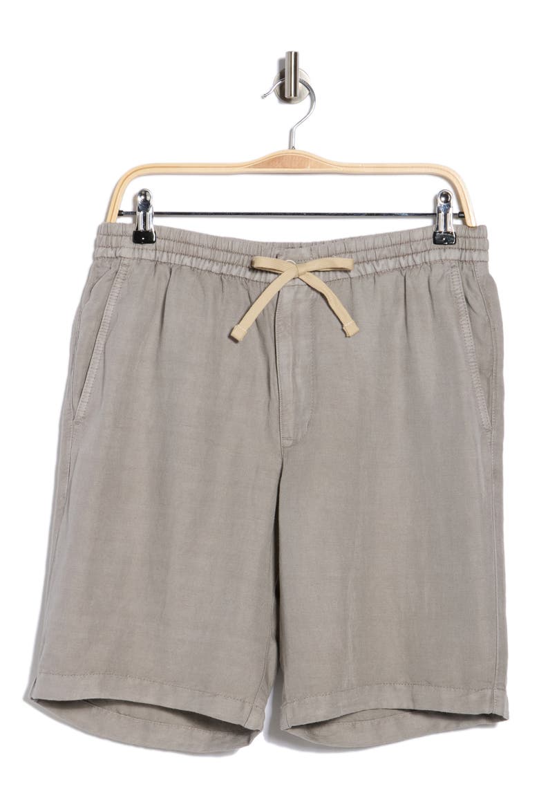 Tropical Beach Linen & Cotton Shorts, Alternate, color, PALOMA