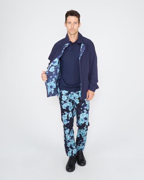 Lords Of Harlech Pascali Reversible Performance Jacket Serios Floral In Blue