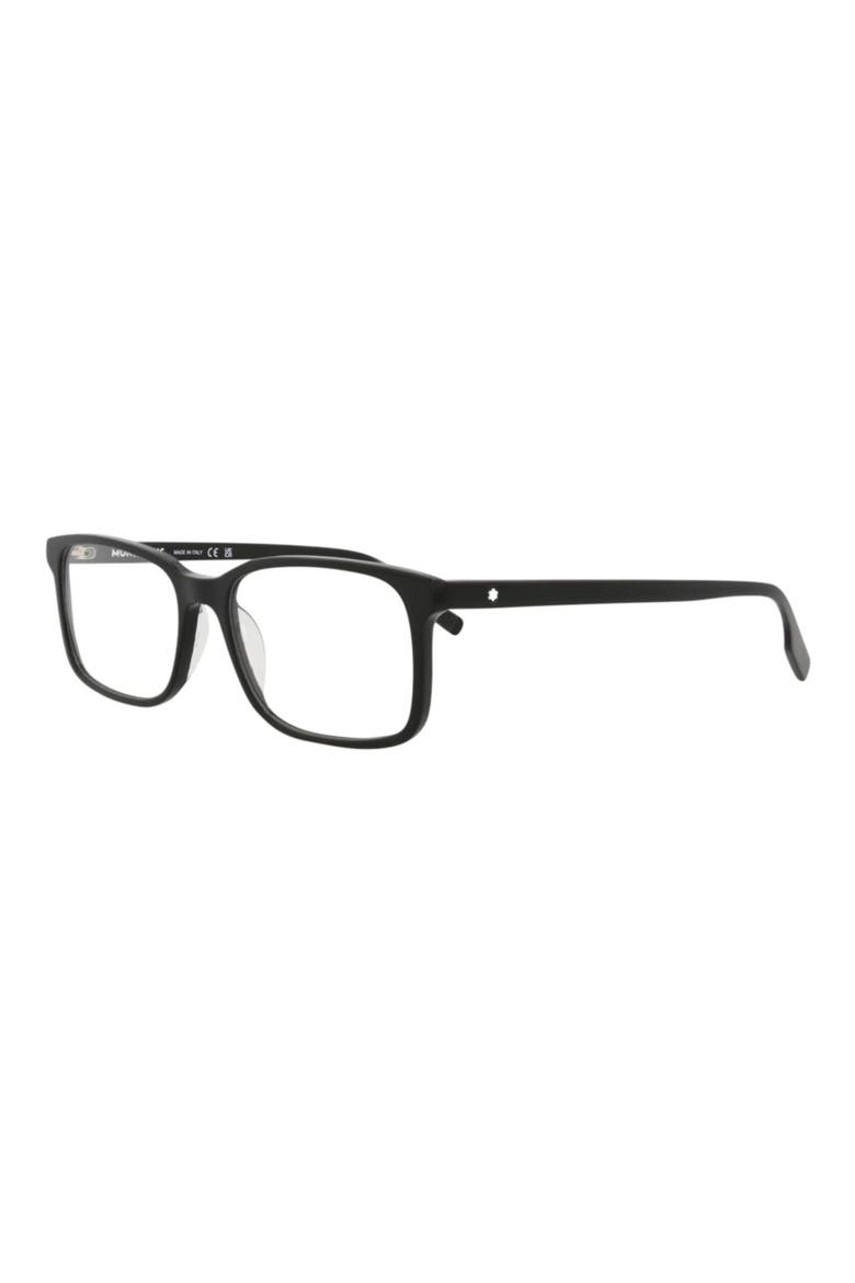 54mm Rectangular Optical Glasses, Alternate, color, BLACK TRANSPARENT