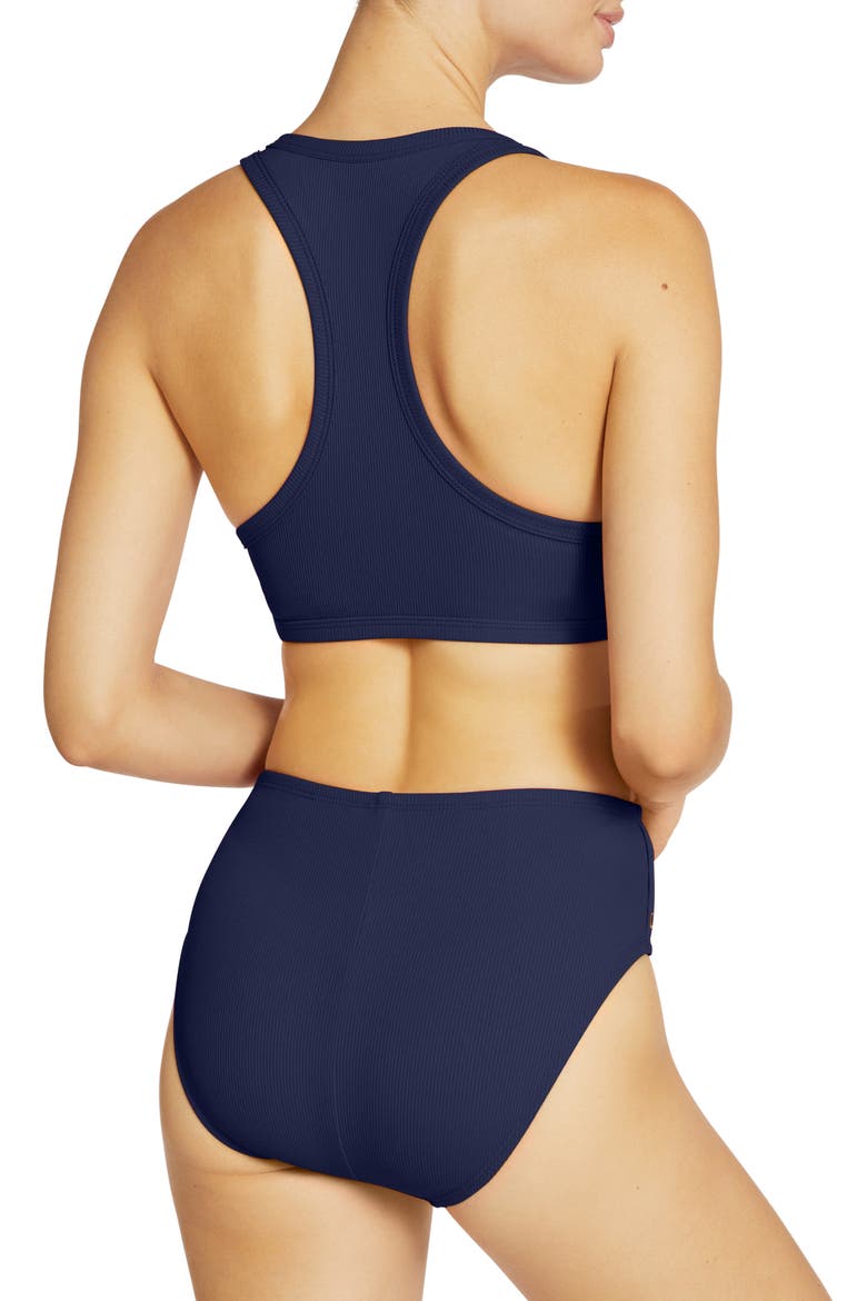 Amy Racerback Bikini Top, Alternate, color, NAVY