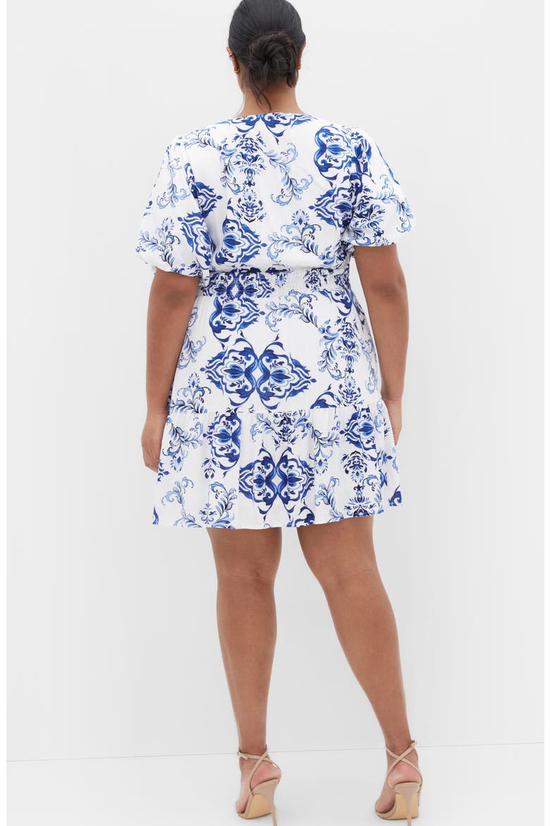 Winslow Print Puff Sleeve Dress, Alternate, color, WILLOW BIRD