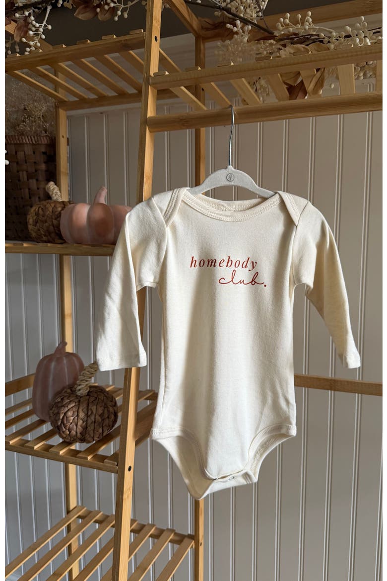 Homebody Club Organic Bodysuit Long Sleeve, Alternate, color, Natural