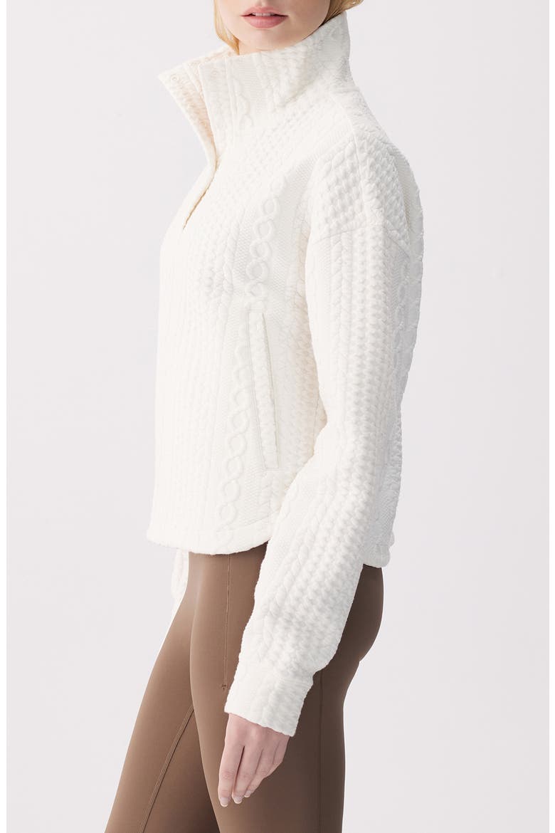 Colette Half Zip Top, Alternate, color, BIRCH