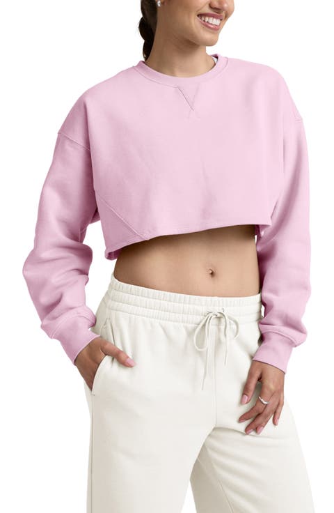 LuxeFleece Boxy Crop Sweatshirt