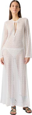 Missoni Long Cover-up Dress In Lamé Viscose With Raschel Workmanship