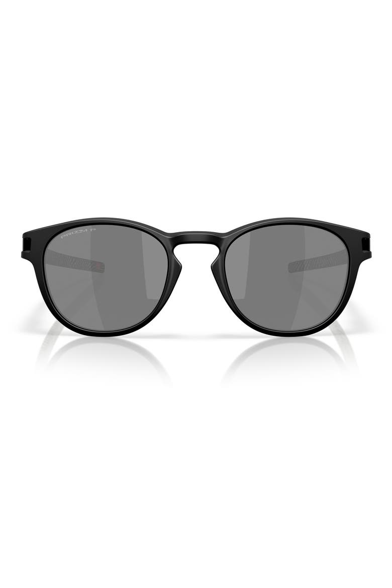 Latch™ 53mm Prizm™ Polarized Round Sunglasses, Main, color, MATTE BLACK / BLACK POLARIZED
