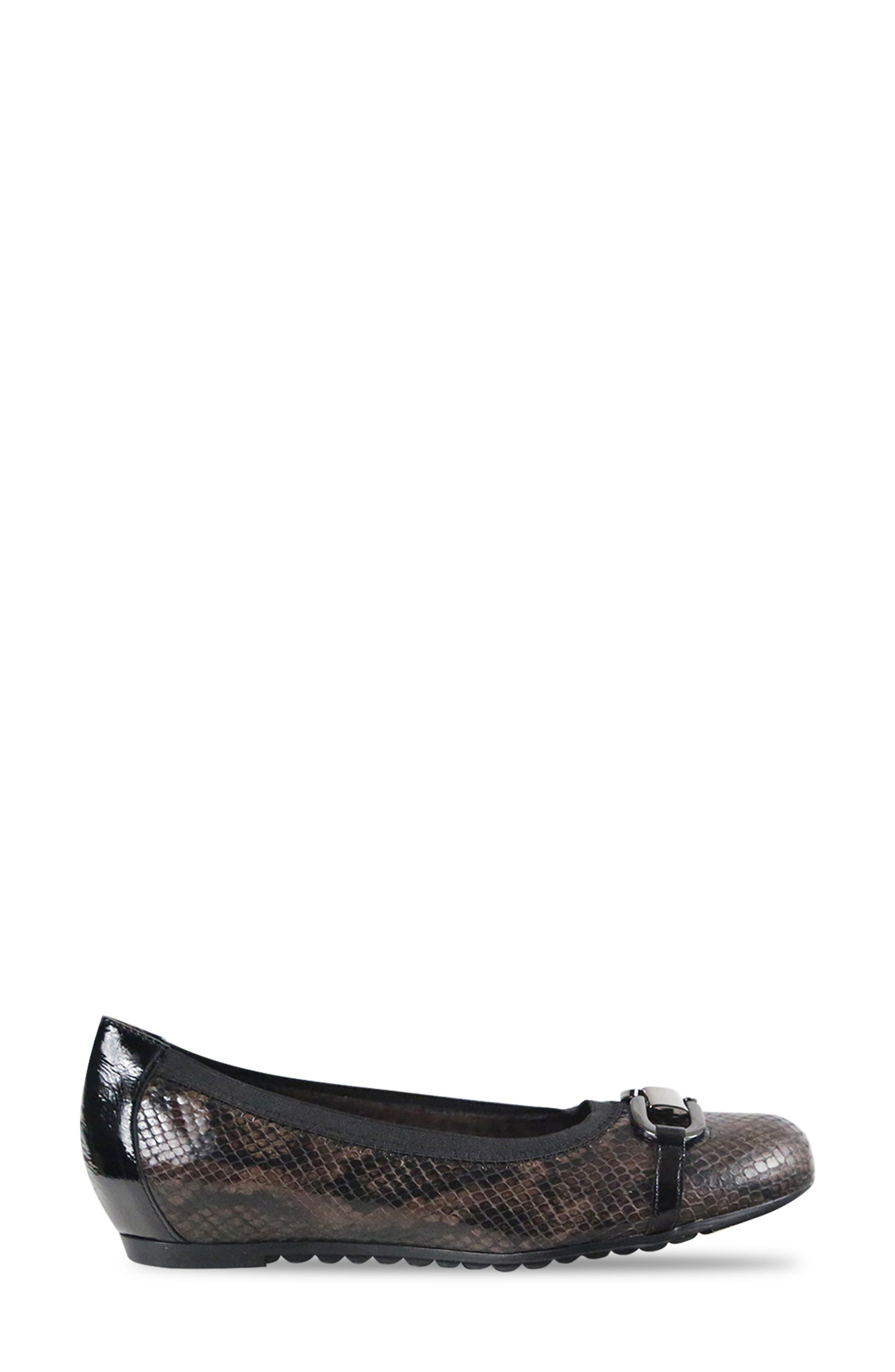 Ivy II Ballet Flat, Alternate, color, BROWN SNAKE PRINT LEATHER