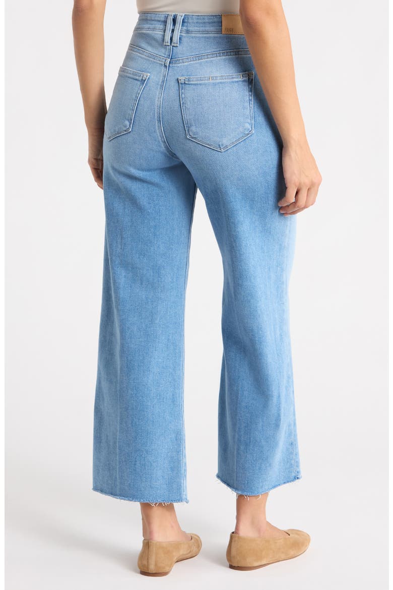 Anessa Set-In Pockets High Waist Raw Hem Wide Leg Jeans, Alternate, color, VAIL