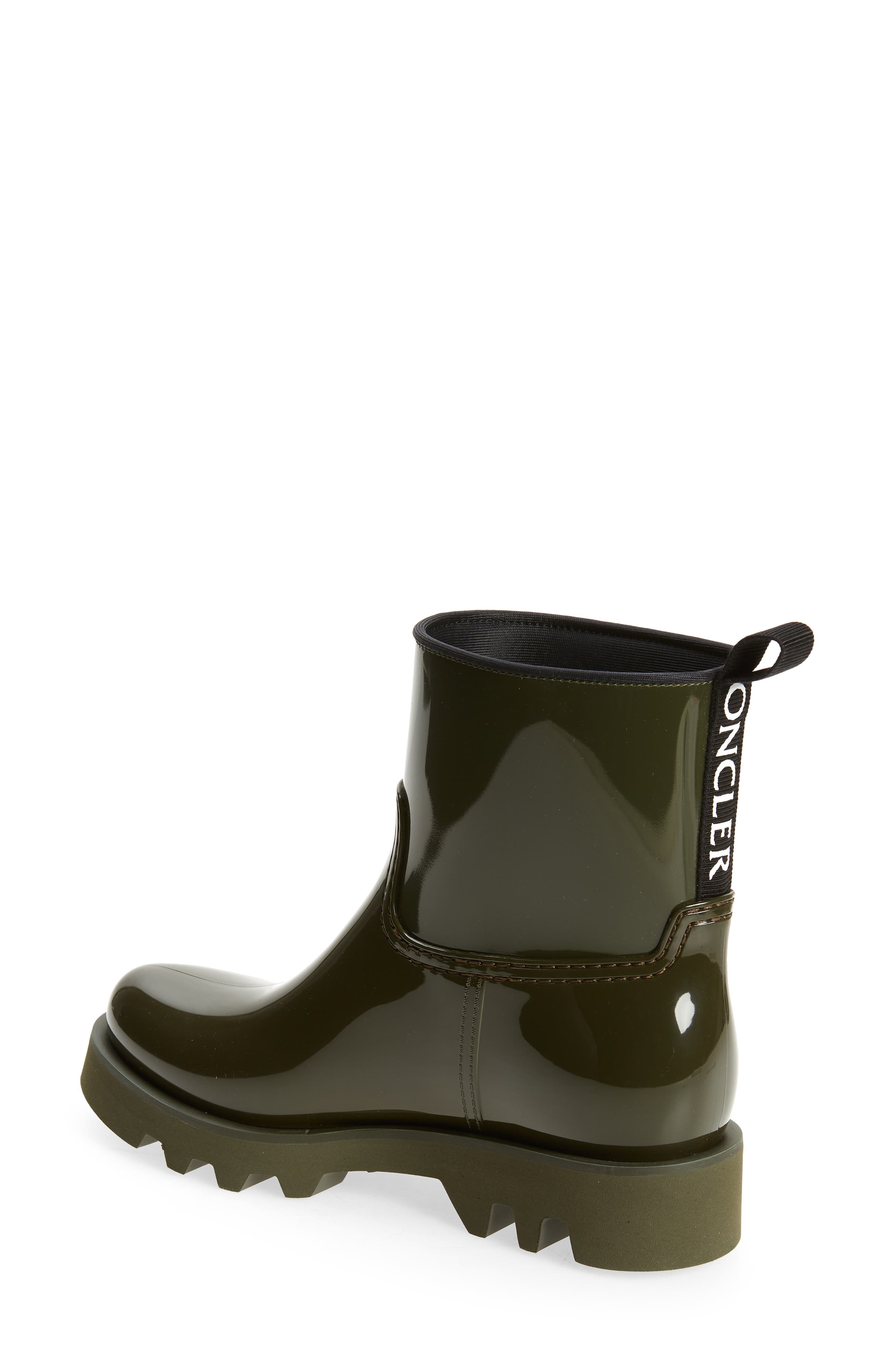 Ginette Logo Waterproof Rain Boot, Alternate, color, MILITARY