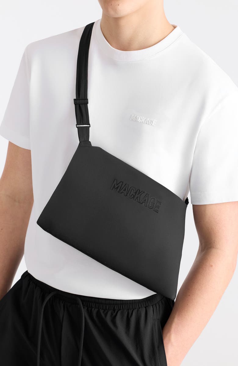 Mackage Reid Packable Rain Jacket, Alternate, color, Black